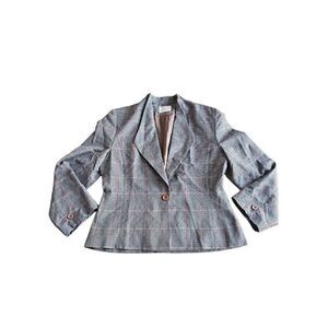 Pendlenton vintage  womens Sz 10 brown red multicolor pure virgin wool blazer